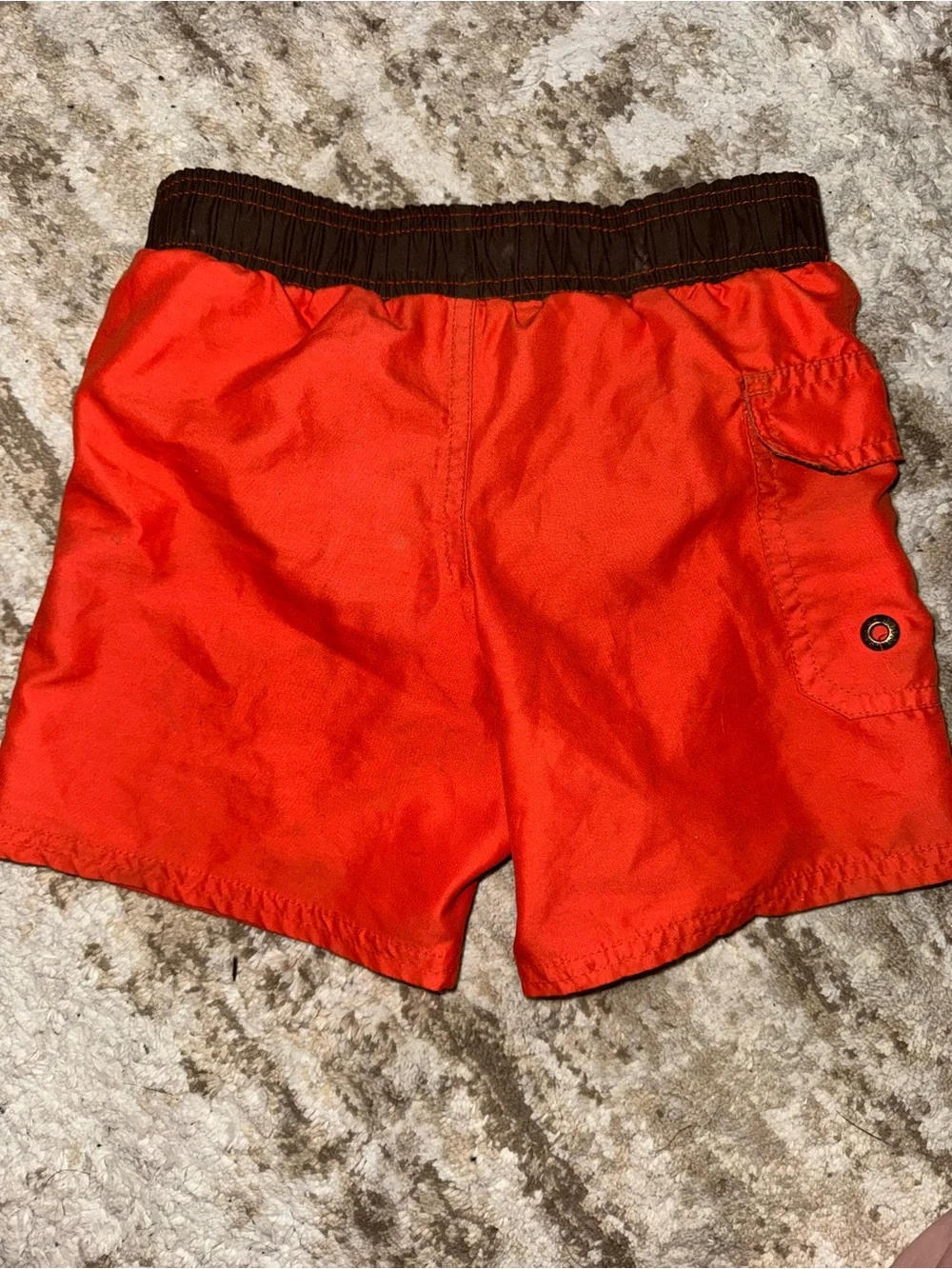 OshKosh B'gosh Orange Swim Trunks with Fish Graphic
